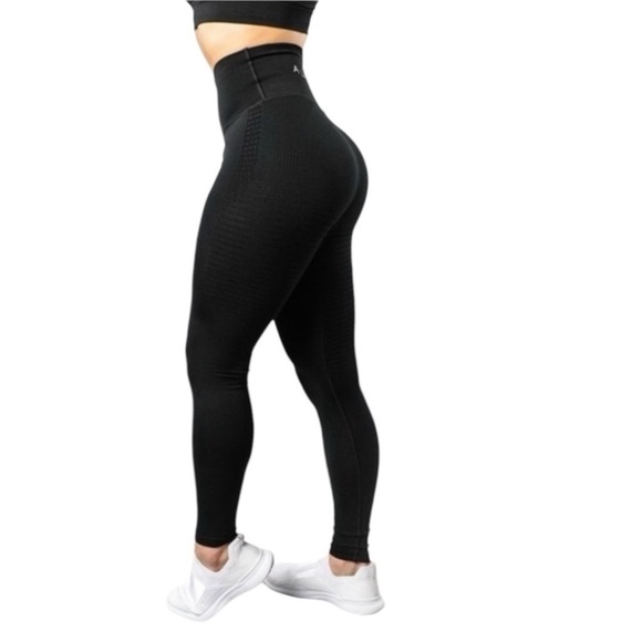 Alphalete Black Halo Seamless Leggings Compression Athletic Gym Womens Small - Picture 1 of 6